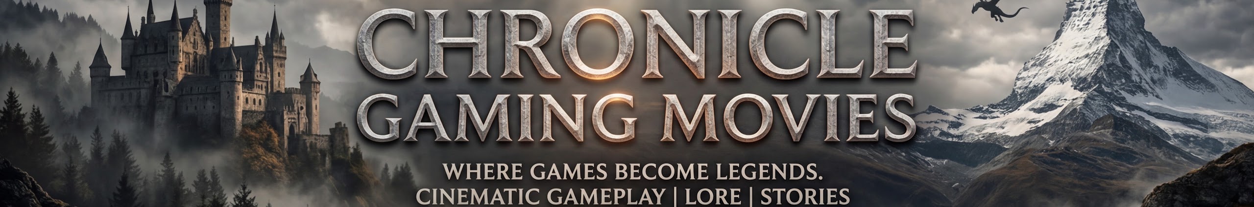 Chronicle Gaming Movies official channel banner: castle, mountain and Where Games Become Legends