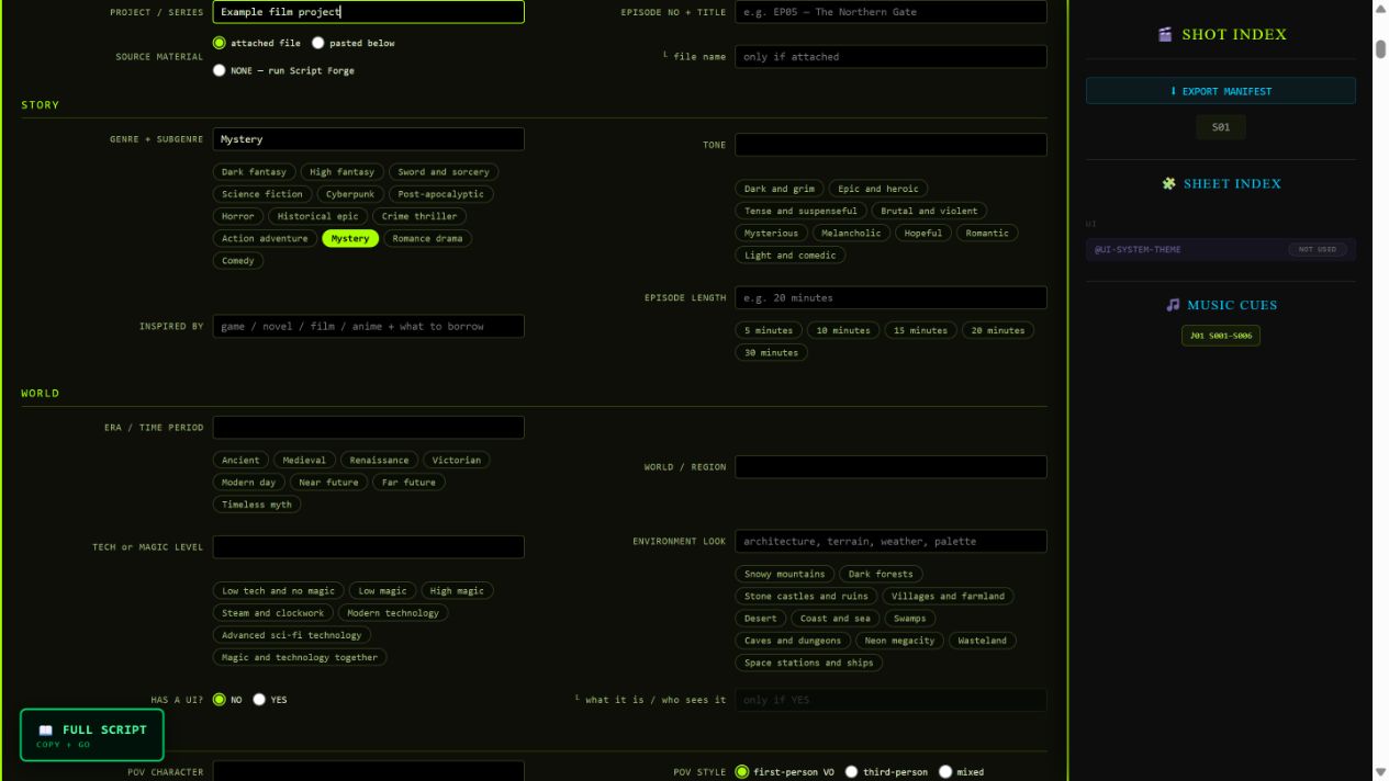 Actual Standard planner interface